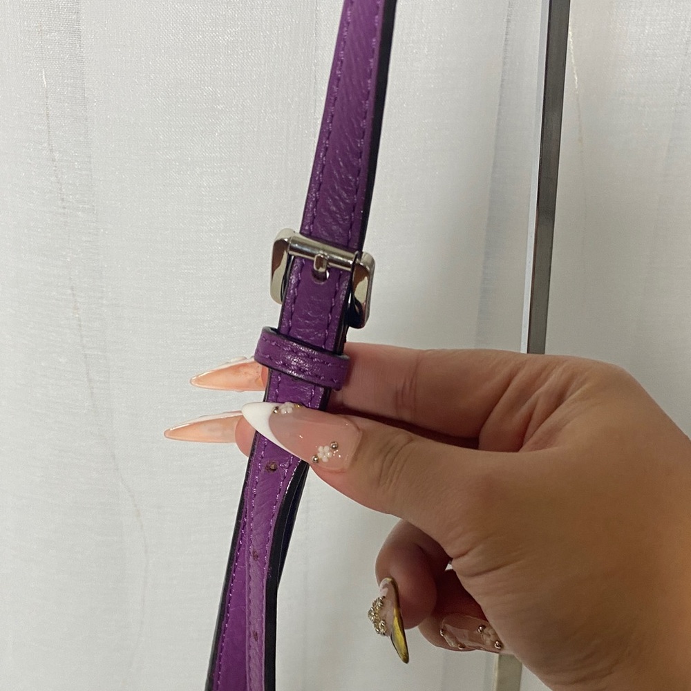 GUC Michael Kors Vibrant Purple Pebbled Leather Crossbody Bag - Picture 7 of 10